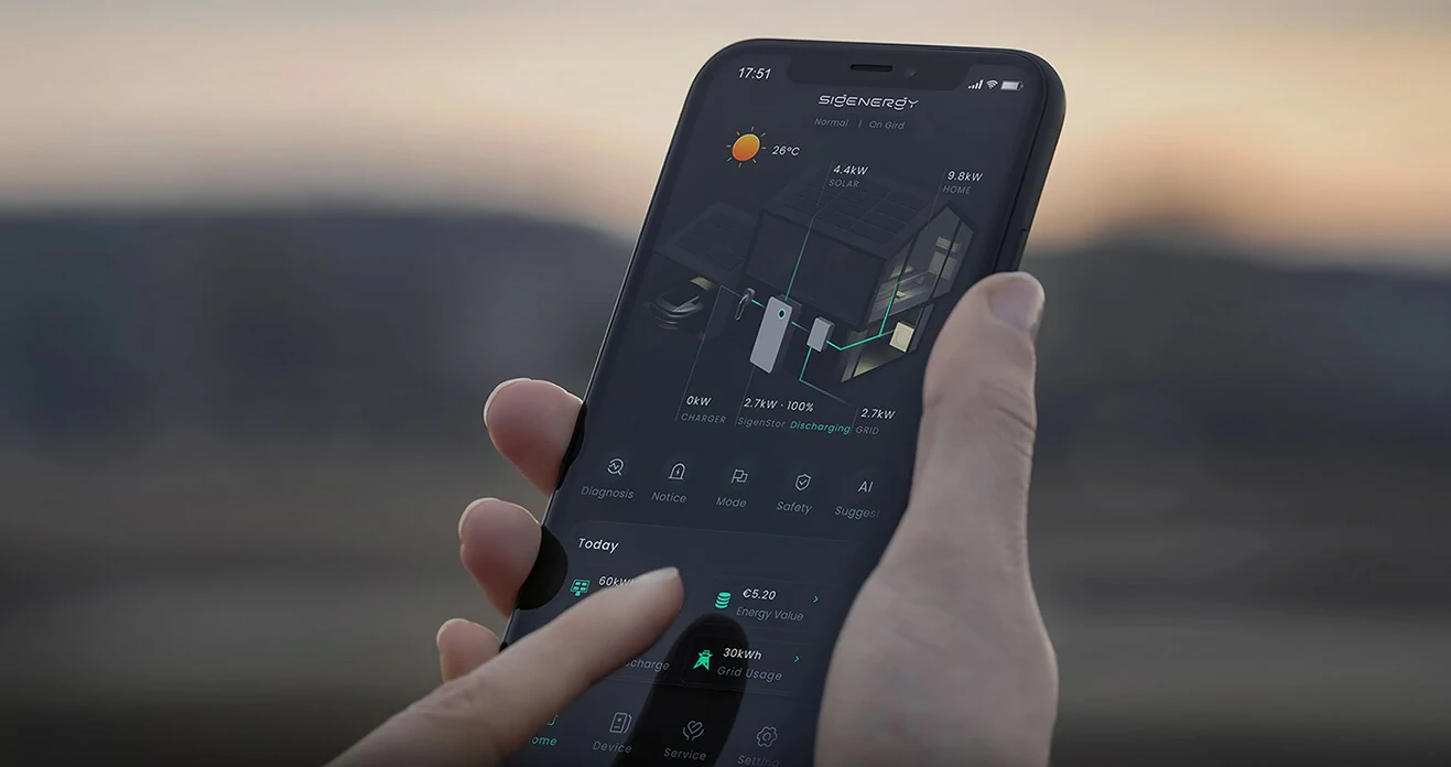 Sigenergy mySigen App auf dem Smartphone